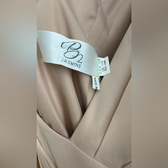 B12 Jasmine Bridesmaid Long Dress shell pink Size 16 Sleeveless v neck - Picture 8 of 12